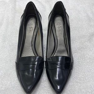 Faux patent leather 2 inch heels